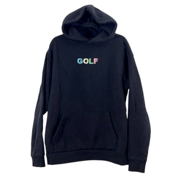 Golf Wang Embroidered Logo Hoodie Black Medium Pre-Loved - Picture 1 of 4